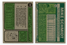 1974 & 1977 Topps Mike Schmidt Cards Nrmt+