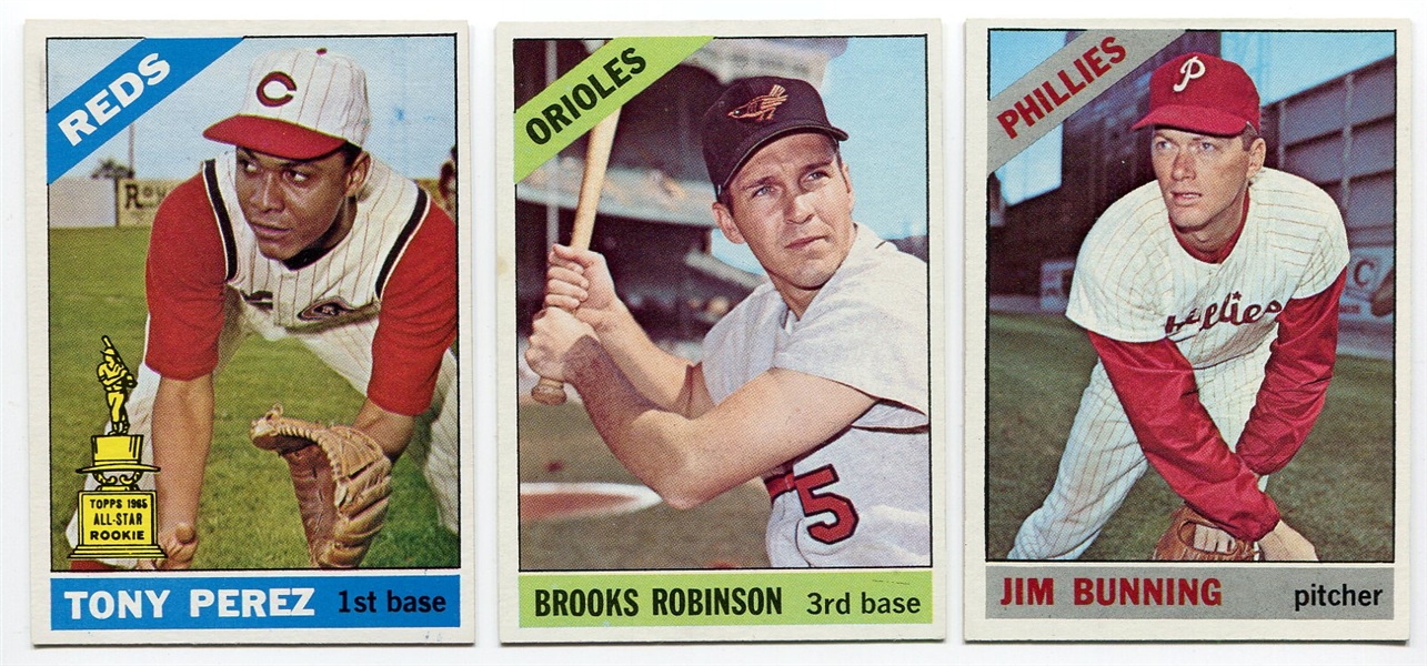 1966 Topps Lot of 3 HOFers Nrmt/Nrmt/MT