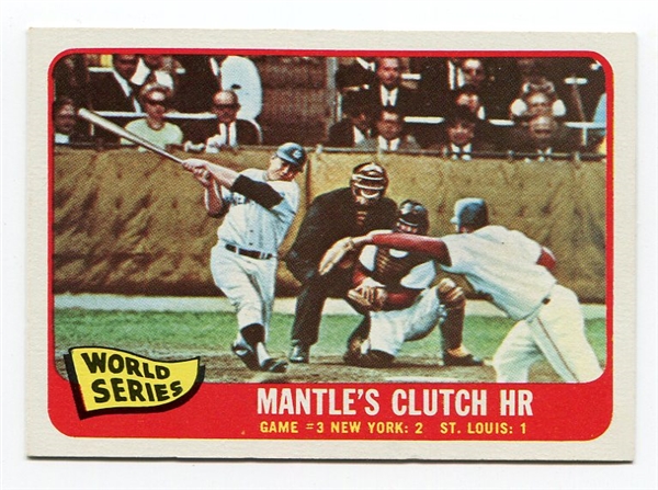 1965 Topps #134 Mantles Clutch Home Run Nrmt Centered!