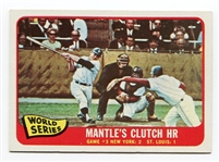 1965 Topps #134 Mantle's Clutch Home Run Nrmt Centered!