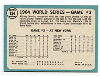 1965 Topps #134 Mantle's Clutch Home Run Nrmt Centered!