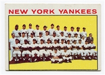 1964 Topps #433 New York Yankees Team Card EX+