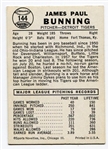 1960 Leaf #144 Jim Bunning Nrmt