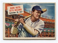 1954 Topps Scoops #41 Babe Ruth Sets Record VG/EX