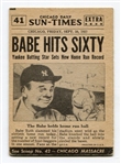 1954 Topps Scoops #41 Babe Ruth Sets Record VG/EX
