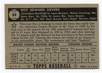 1952 Topps #64 Roy Sievers Black Back Nrmt