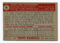 1952 Topps #91 Red Schoendienst EX