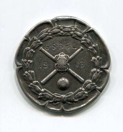1913 Mayors Pennant Series Champions G.S. B.B.L. Sterling Silver Medal