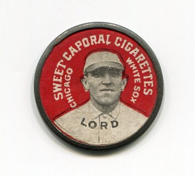 PX7 1909-12 Sweet Caporal Domino Discs Harry Lord Chicago White Sox EX