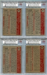 1952 Topps Lot of 4 Different BVG Graded