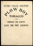 1910-12 Plowboy Tobacco Cabinet Card Lena Blackburne Chicago White Sox