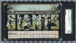1905 J. T. Dye New York Giants Postcard SGC 10