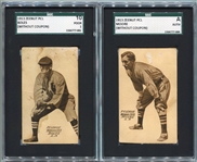E136 1913 Zeenut's Lot of 2 SGC Graded Boles & Moore Los Angeles