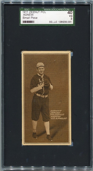 E136 1911 Zeenut Agnew, Los Angeles SGC 40