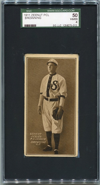 E136 1911 Zeenut Browning San Francisco SGC 50