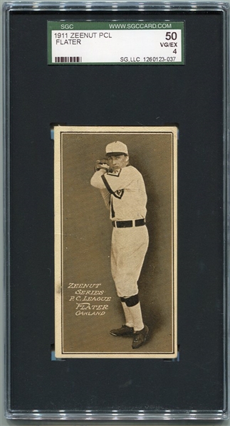 E136 1911 Zeenut Flater Oakland SGC 50