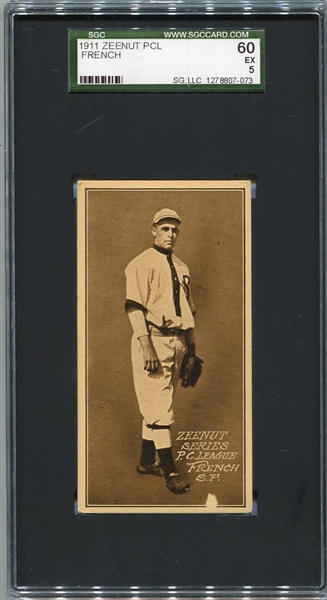 E136 1911 Zeenut French San Francisco SGC 60 Highest Graded