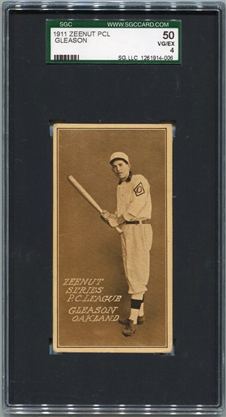 E136 1911 Zeenut Gleason Oakland SGC 50