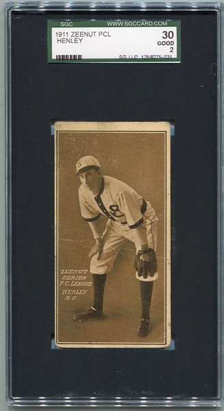 E136 1911 Zeenut Henley San Francisco SGC 30