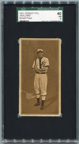 E136 1911 Zeenut Holland San Francisco Small Pose SGC 40