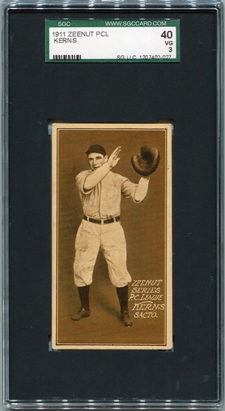 E136 1911 Zeenut Kerns Sacramento SGC 40