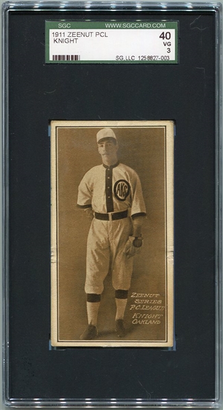 E136 1911 Zeenut Knight Oakland SGC 40