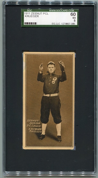 E136 1911 Zeenut Krueger Portland SGC 60