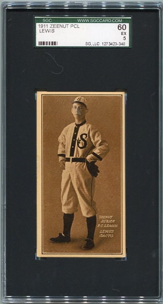 E136 1911 Zeenut Lewis Sacramento SGC 60