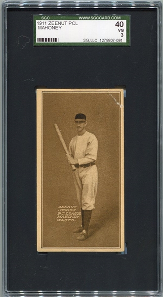 E136 1911 Zeenut Mahoney Sacramento SGC 30