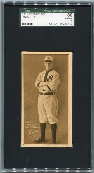E136 1911 Zeenut McArdle San Francisco SGC 80 Highest Graded