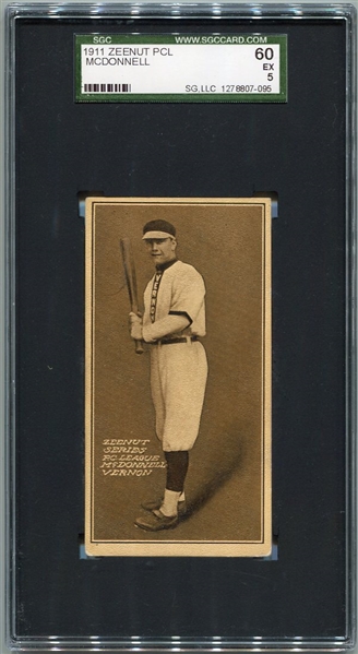 E136 1911 Zeenut McDonnell Vernon SGC 60