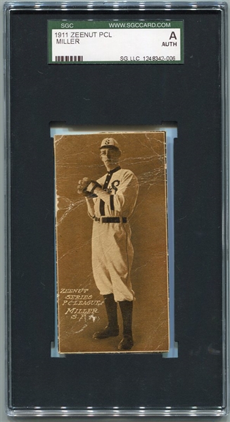 E136 1911 Zeenut Miller San Francisco SGC AUTH