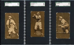 E136 1912 Zeenut Lot of 3 SGC Graded