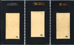 E136 1912 Zeenut Lot of 3 SGC Graded