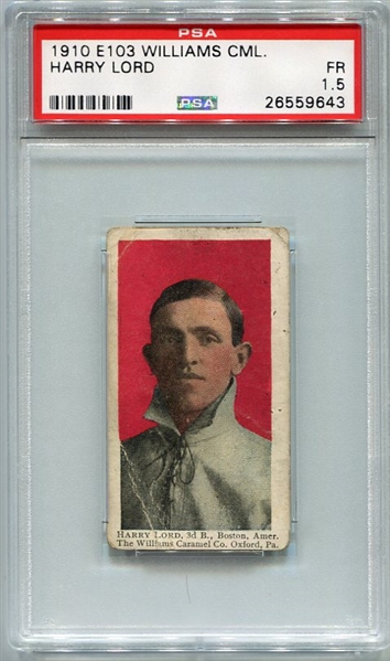 E103 Harry Lord Boston Red Sox PSA 1.5