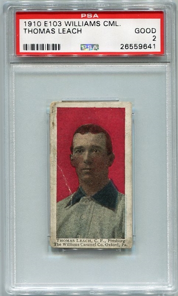 E103 Thomas Leach Pittsburg Pirates PSA 2