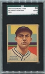 R327 1935 Diamond Stars #41 Harvey Hendrick Philadelphia SGC 80