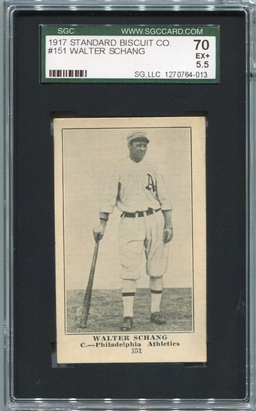 D350-2 Standard Biscuit #151 Walter Schang Philadelphia As SGC 70 Highest Graded