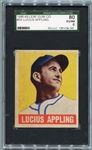 1948-49 Leaf #59 Lucius Appling Chicago White Sox SGC 80