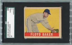 1948-49 Leaf #153 Floyd Baker Chicago White Sox SP SGC 35