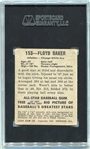 1948-49 Leaf #153 Floyd Baker Chicago White Sox SP SGC 35