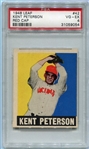 1948-49 Leaf #42B Kent Peterson Red Cap PSA 4