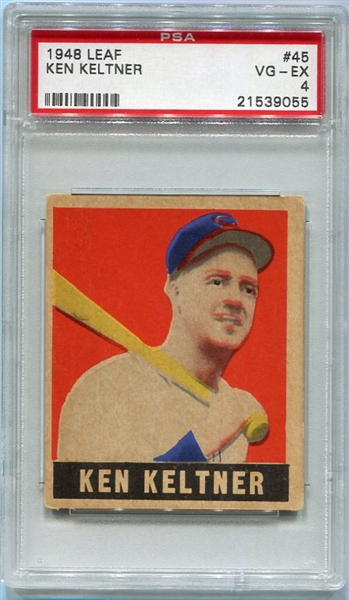 1948-49 Leaf #45 Ken Keltner SP PSA 4