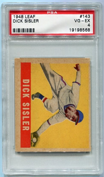 1948-49 Leaf #143 Dick Sisler SP PSA 4