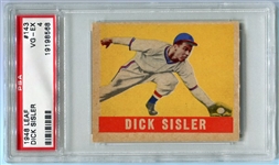 1948-49 Leaf #143 Dick Sisler SP PSA 4