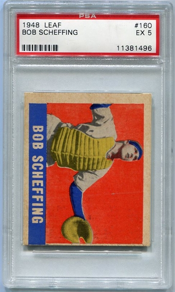 1948-49 Leaf #160 Bob Scheffing SP PSA 5