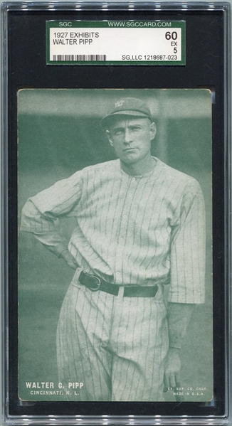 1927 Exhibits Walter Pipp Cincinnati SGC 60