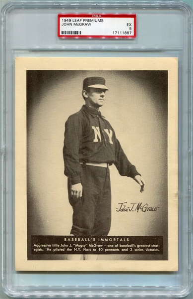 1949 Leaf Premium John McGraw PSA 5 Highest Graded!