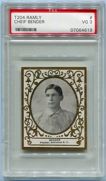 T204 Chief Bender Philadelphia Athletics PSA 3