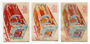 1947 Sunbeam Bread Sacramento Salons Lot of 3 Different